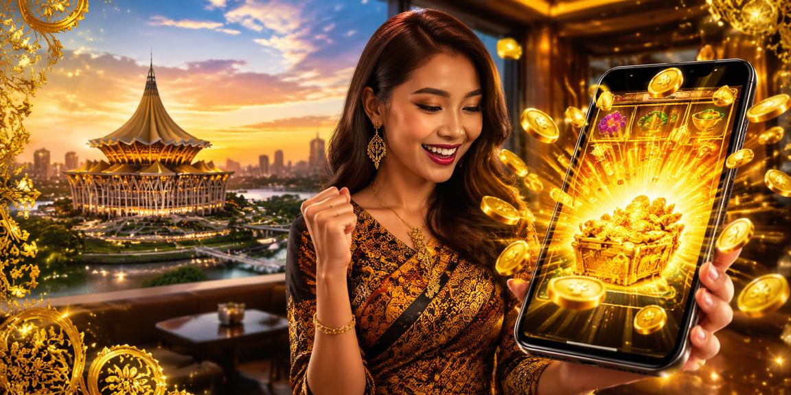 Pengguna Malaysia menikmati permainan slot dalam talian di platform rm888 dari Sarawak